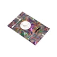 thumbnail image 3 of MKHERT Vibrant Feather Placemats Table Mats for Dining Room Kitchen Table Decoration 12x18 inch,Set of 6, 3 of 4