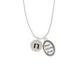 thumbnail image 2 of Delight Jewelry Silvertone Disc 1/2'' Initial - n - Best Mom Ever Charm Necklace, 2 of 4