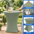 Cocktail Table Covers-spandex Round High Top Cloths Party Sage ...