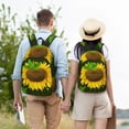 thumbnail image 6 of Balery Sunflower3 Vintage Canvas Backpack for Men and Women - Large Capacity, Durable Travel Laptop Bag for School, Work, Hiking, and Outdoor Activities, 6 of 7