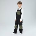 thumbnail image 2 of HCNTES Children's Adjustable Strap Snowsuit Kids Insulated Bib Overalls for Winter Skiing Outdoor Adventures(A01-Black,8-9 Years), 2 of 8