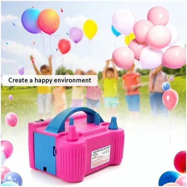 Portable Inflator Nozzle With Electric Balloons Blower Pump Double Nozzle Blower