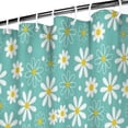 thumbnail image 3 of Turquoise Daisy Flower Yellow Centers Pattern Shower Curtain 72"x72" ,Bathroom Decorative Shower Curtains Set with 12 Hooks,Modern Waterproof Washable Shower Curtain, 3 of 6