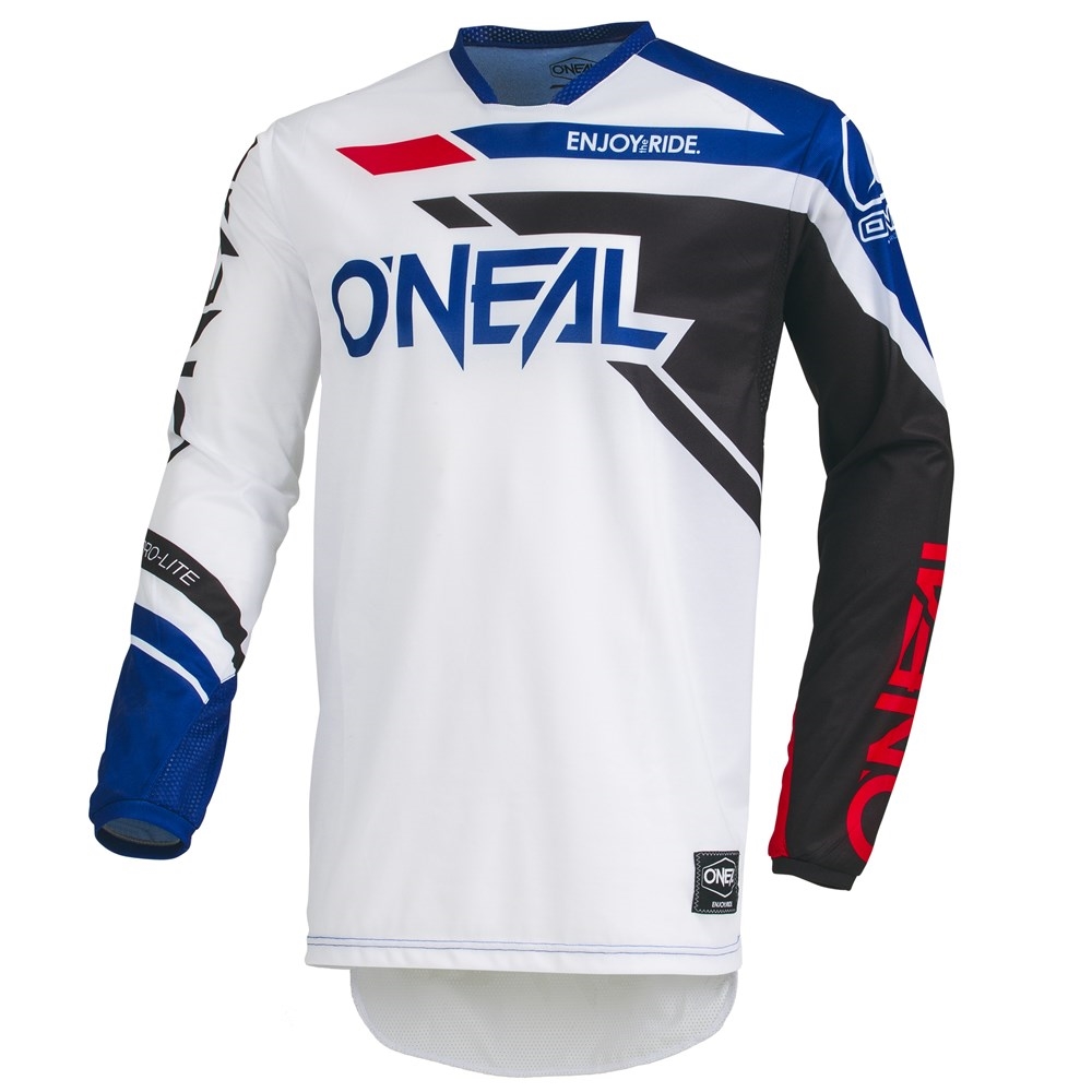 /'ONEAL HARDWEAR MOTOCROSS MX NECK BRACE JERSEY shirt WHITE RED BLACK RRP £49.95/'