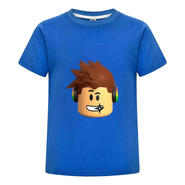 Playera Roblox Niño con Estampado de Personajes Populares, Camiseta de Algodón Fresco, Ropa Gamer Casual Infantil, Ideal para Fans de Juegos, Regalo de Fiesta