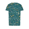 thumbnail image 6 of Teissuly Fashionable Women's Casual Short Sleeved Loose Round Neck Printed Top, 6 of 7