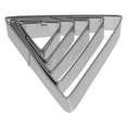 thumbnail image 4 of Juego de 5 cortadores triangulares de acero inoxidable para galletas, dulces y panqueques. Moldes para repostería casera (plateados)., 4 of 7