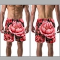 thumbnail image 3 of luoweisi Men's Beach Shorts Quick Dry Swim Trunks with Mesh Lining Peony S, 3 of 5