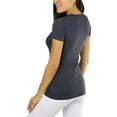 thumbnail image 5 of ToBeInStyle Women's Slim Fit Scoop Neck Short Sleeve Longline Tee, 5 of 5
