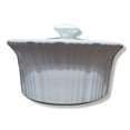 thumbnail image 3 of Refractario de Cerámica con Tapa de Vidrio Color Blanco Global Home 1181165, 3 of 3