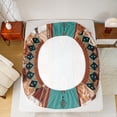 thumbnail image 5 of Feelyou Western Boho Aztec Full Size Sheets, Rustic Cow Print Bed Sheets, Retro Tribal Geometric Sheet Sets, Ultra Soft Room Decor, 4-Piece, 5 of 7
