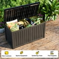 thumbnail image 5 of EasyUp 150 Gallon Resin Deck Box, Lockable Patio Outdoor Storage Box for Furniture, Garden Tools and Tools Storage, Waterproof Outside Storage Boxes, 5 of 8