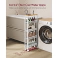 thumbnail image 3 of Carrito de almacenamiento rodante VASAGLE de 5 niveles, roble, beige y blanco, 13 x 45 x 100 cm, 3 of 8