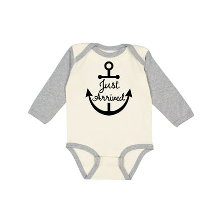 

Inktastic Just Arrived New Baby Nautical Anchor Gift Baby Boy or Baby Girl Long Sleeve Bodysuit