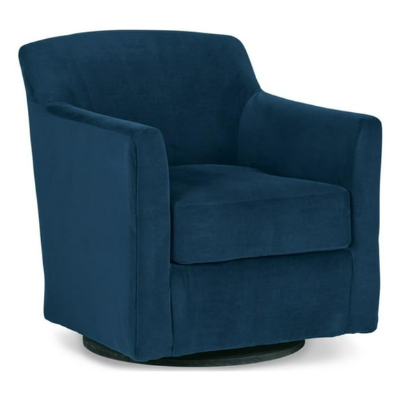 Ashley Furniture Bradney Metal Swivel Accent Chair in Blue & Black