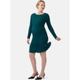 thumbnail image 5 of Ingrid & Isabel For Every Belly Women’s Maternity Smocked Midi Dress with Long Sleeves, Sizes S-XXL, 5 of 9