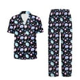 thumbnail image 5 of TSOVTHRID Seashell Coral Pearl Conch Print Pajama Set for Women Button Down Pajama Sets with Long Pants Soft Nightwear Pjs Set Short Sleeve Womens Lounge Set, Size S, 5 of 7