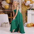thumbnail image 3 of CAIVO Kids Girls Party Dress With Ruffled Tiered Dress And Strapless Solid Color Sleeveless Crisscross Bodice For Square Collar Lovely Dresses, 3 of 6