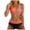 Orange, variant on Women's Printed Split Bikini Set Rhinestone Gathered Sexy Hot Beach Bathing Suits Swimwear