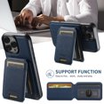 thumbnail image 4 of ELEHOLD Case for iPhone 15 Pro,2 in 1 Detachable Magnetic Leather Wallet Case with Card Holder Stand,Blue, 4 of 8