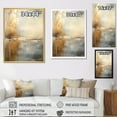thumbnail image 4 of Designart "Contemporary Beige And Gold River Scenery I" Coastal Ocean Floater Framed Canvas Prints, 4 of 5