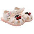 thumbnail image 1 of 1 par de sandalias de verano para niñas con dibujos animados y estampado de cerezas, transpirables (beige, talla 19, 14 cm, 8 EE. UU., 6,5 Reino Unido, 24 UE, 3,3405 pulgadas), 1 of 6
