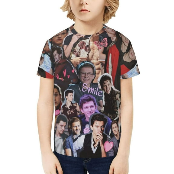 Tom Holland Kids T-Shirt 3d Printed Graphic T-Shirts Boys And Girls Short Sleeve Shirts For Youth Kids X-Small