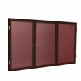 thumbnail image 2 of Ghent's Vinyl 36" x 72" 3 Door Enclosed Flannel Letterboard in Black, 2 of 6
