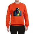 thumbnail image 2 of Wild Bobby, Colorful Cosmic Neon Astronaut Lunar Spaceman Moon Galaxy, Fashion, Unisex Crewneck Graphic Sweatshirt, Orange, XX-Large, 2 of 4