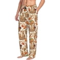 thumbnail image 5 of Cauagu Leaves And Berries Mens Pajama Pants Sleep & Lounge Pants,PJ Bottoms with Pockets-Small, 5 of 7
