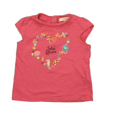 

Pre-owned Du Pareil Girls Pink T-Shirt size: 24 Months