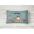 thumbnail image 2 of Carolines Treasures CK7921PW1216 Black White Papillon Sweet Home Canvas Fabric Decorative Pillow 12H x16W multicolor, 2 of 4