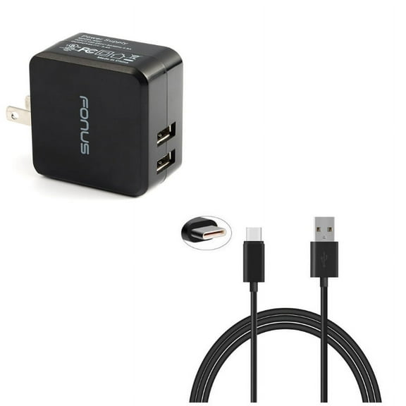 Cord Charger 6ft USB Cable w 2-Port USB 17W Home Charger A6A for Samsung Galaxy Tab S5e 10.5 S4 10.5 Note 10 Plus A 10.1 (2019) Fold A20 A10e - Sony Xperia 5 10 Plus 1 - Xiaomi Redmi Note 7