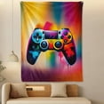 thumbnail image 4 of Reversible Gaming Controller Blanket, Plush Microfiber Throw with Console Pattern, Warm Cozy Gift for Children & Friends, Game Room Essential, Machine Washable, 4 of 10