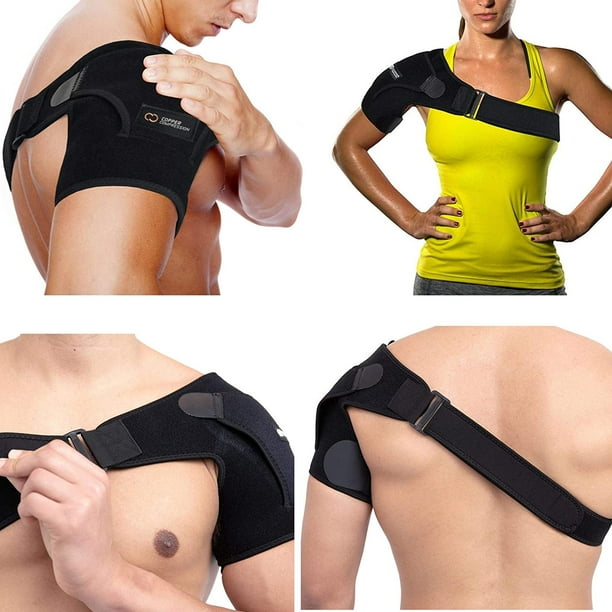 NETSENG Copper Compression Shoulder Brace - Copper Infused Immobilizer &  Support for Torn Rotator Cuff
