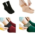 thumbnail image 3 of Qarigey 1 par de calcetines de terciopelo para hombre y mujer, medias térmicas para clima frío de invierno, tubo medio de Color sólido, ropa Medias Color de piel, 3 of 6