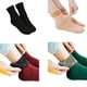 thumbnail image 3 of Guardurnaity 1 par de calcetines de terciopelo para hombre y mujer, medias térmicas para clima frío de invierno, tubo medio de Color sólido, ropa Medias Verde oscuro, 3 of 6