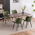 thumbnail image 5 of YOUNIKE Upholstered Dining Chairs Set of 2, Faux Leather Kitchen Chairs, Modern Side Chairs, Wide Curved Back, Metal Legs, Bean Green, 5 of 15