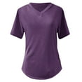 thumbnail image 4 of Stylish Women's Slim Fit Casual V Neck Short Sleeve Button Top for Effortless Look Women's Crew Neck Shirt Basic Short Sleeves Summer T Shirt Tops, 4 of 5