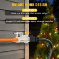 thumbnail image 6 of 12 gauge Heavy Duty 250ft Outdoor Extension Cord, Waterproof with LED Lighted End,orange,Waterproof,ETL,flexible, 6 of 9