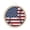 Red, Blue, Brown, variant on Round Welcome Sign for Front Door, USA Flag Baseball Hanging Metal Farmhouse Wall Decor for Porch Entryway, Patriotic 4 of July Farmhouse Wood Grain Decoration for Holiday Housewarming Gift, 12 in