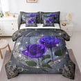 thumbnail image 1 of YST Blue Rose Comforter Set, Floral, 7-Piece, Full, 1 of 5