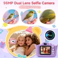 thumbnail image 2 of PayUSD Kids Camera Unicorn Selfie Camera Toys for Toddlers Ages 6+ Girls Boys HD Digital Video Camera 32GB, Christmas Birthday Gifts, Purple, 2 of 8