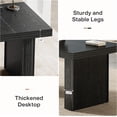 thumbnail image 7 of Finmind 63" Wood Grain Executive Desk, Large Office Computer Desk with Durable Legs, Thickened Desktop, Ideal for Workstation, Study or Conference Table, Black, 7 of 7