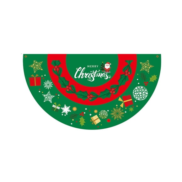 MesaSe Christmas Fan Flag 3Pcs Outdoor Garden Flag Door Christmas Decorations
