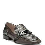 Louise Et Cie Everland Scale Embossed Leather Chain Detail Loafers METALLIC MLT (10, METALLIC MLT)