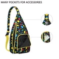 thumbnail image 3 of Boho Rainbow Fanny Pack - Abstract Geometric & Ocean Scenery Pattern, Adjustable Strap Waist Bag for Artistic Lifestyle, 3 of 4