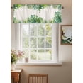 thumbnail image 2 of Tropical Palm Leaf Curtain Valances for Windows, Summer Rustic Botanical Leaves Kitchen Valance Window Treatment, Light Filtering Block Curtains for Bathroom/Bedroom/Living Room 60'' x 18'', 2 of 9