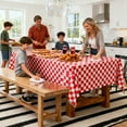 thumbnail image 5 of Sm:)e Plastic Table Cloth Disposable 12 Pack, 54 x 108 Inch, Red White Checked, for Party Picnic Wedding, 5 of 5