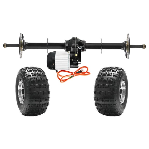 1020mm 40" Go Kart Rear Axle Assembly Kit Shaft and 48V 1000W Brushless Motor Differential Gearbox   2pcs 18x9.50-8 Wheels Tires for DIY Go Kart Golf Cart ATV Trike Electric Vehicles